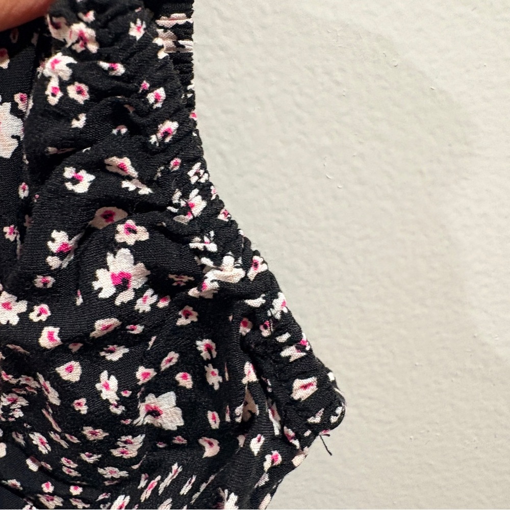 ON 34th Black Floral Button Blouse Plus Size 3X Long Sleeve Fall Top - Picture 8 of 8